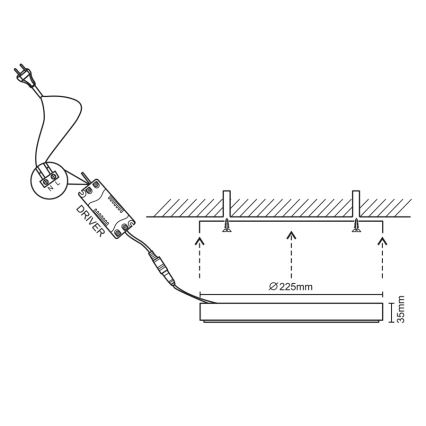 LED Stropna svetilka LED/18W/230V 4000K pr. 22,5 cm