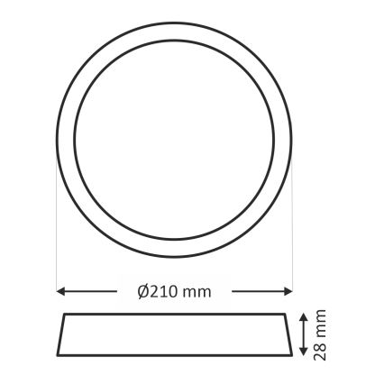 LED Stropna svetilka LED/18W/230V 4200K pr. 21 cm bela