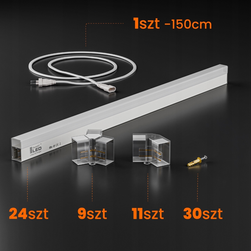 LED stropno svetilo HEXAGON LED/192W/85-265V 4000K 298x209 cm CRI 90 IP54 belo