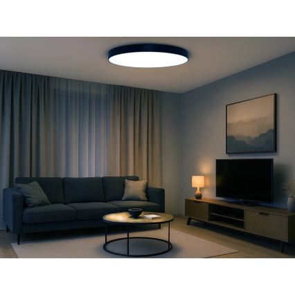 LED stropna svetilka LED/200W/230V 3000/4000/6500K premer 100 cm črna