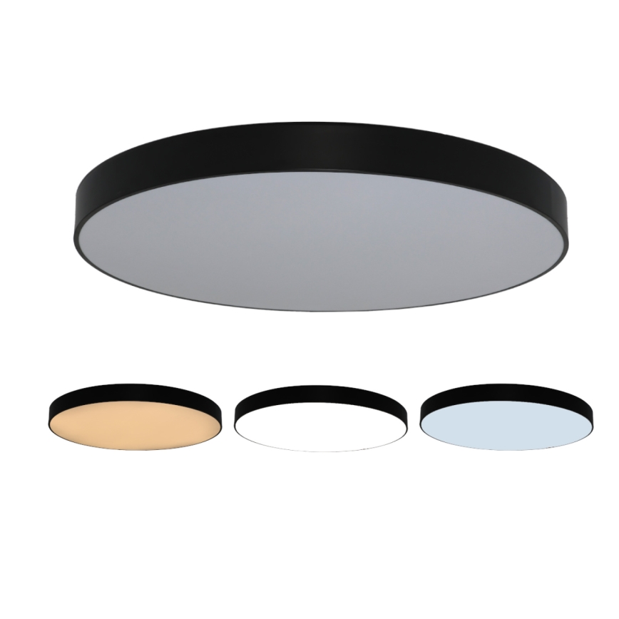 LED stropna svetilka LED/200W/230V 3000/4000/6500K premer 100 cm črna