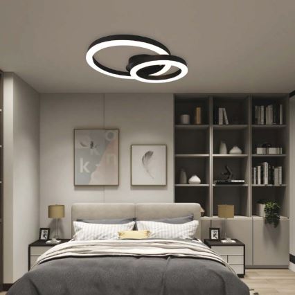 LED Stropna svetilka LED/20W/230V 3000K črna