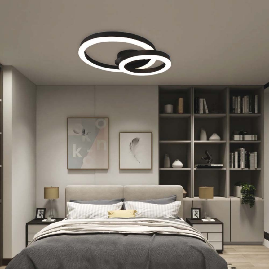 LED Stropna svetilka LED/20W/230V 3000K črna