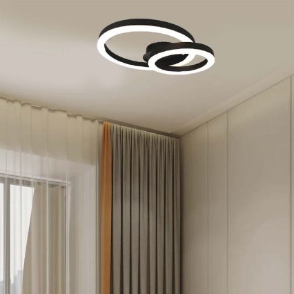 LED Stropna svetilka LED/20W/230V 3000K črna