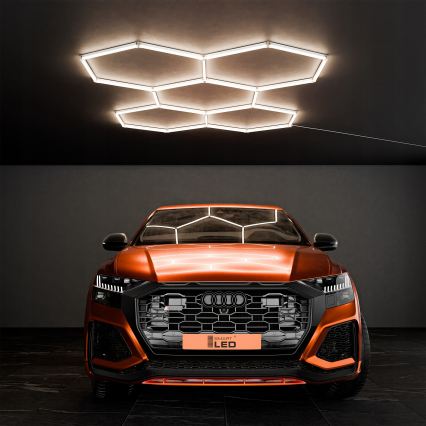 LED stropna svetilka HEXAGON LED/240W/85-265V 4000K 298x209 cm CRI 90 IP44 bela