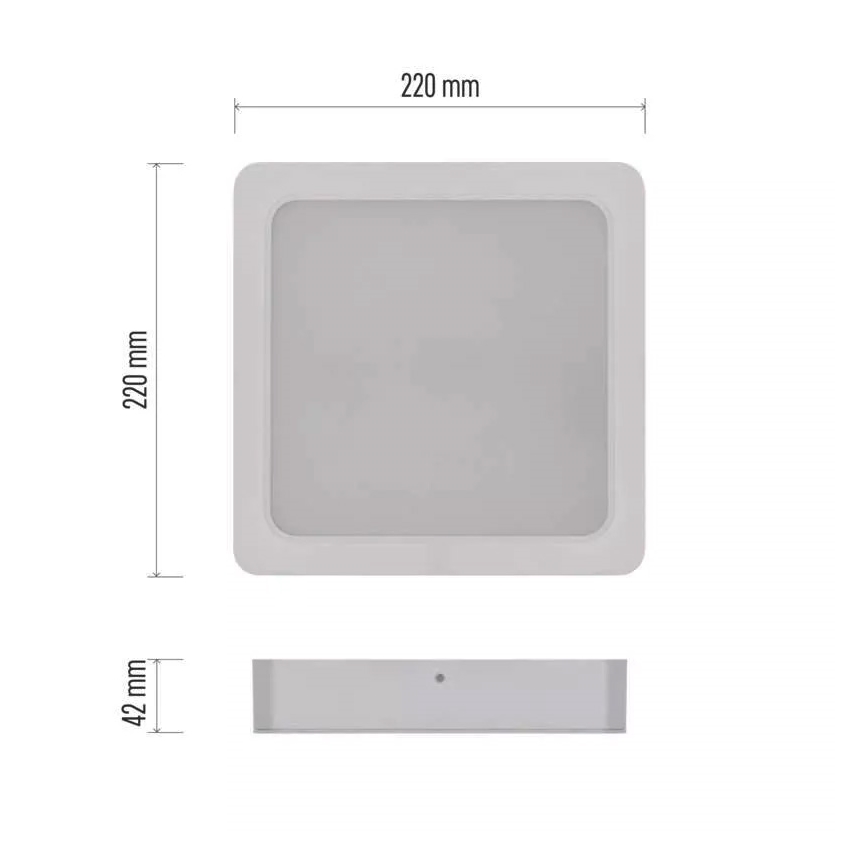LED stropna svetilka LED/24W/230V 22x22 cm bela