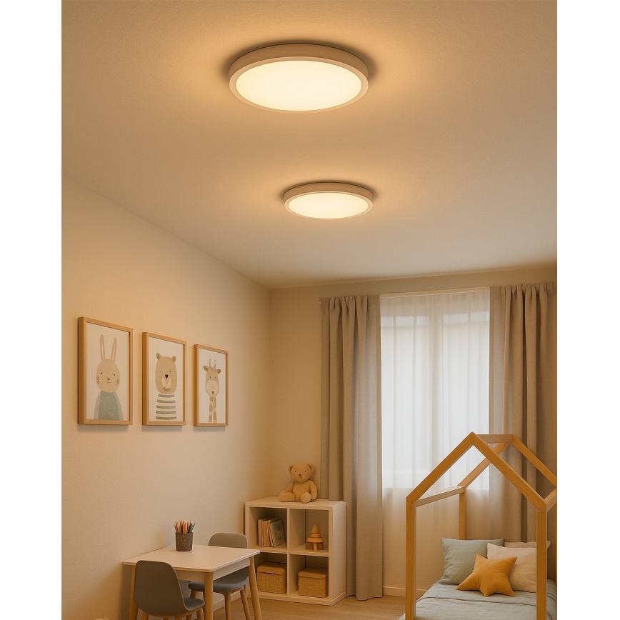 LED stropna svetilka LED/24W/230V 3000/4000/6500K premer 30 cm bela
