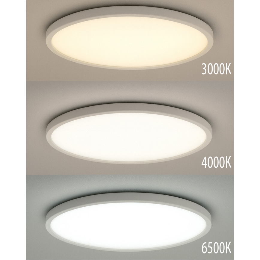 LED stropna svetilka LED/24W/230V 3000/4000/6500K premer 30 cm bela