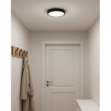 LED stropna svetilka LED/24W/230V 3000/4000/6500K premera 30 cm črna