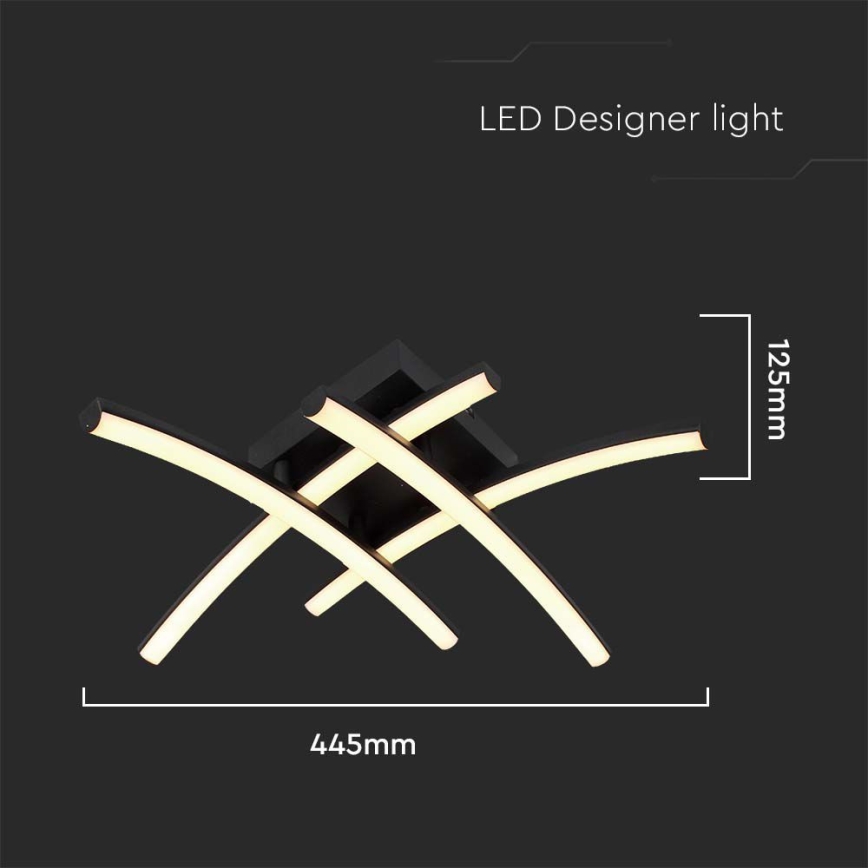 LED Stropna svetilka LED/24W/230V 3000K črna