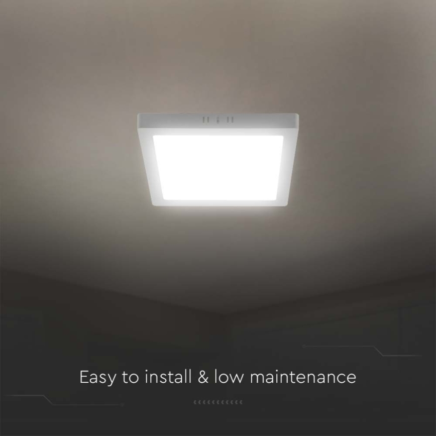 LED Stropna svetilka LED/24W/230V 4000K 28,7x28,7 cm bela