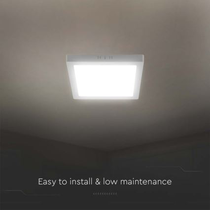LED Stropna svetilka LED/24W/230V 6500K 28,7x28,7 cm bela