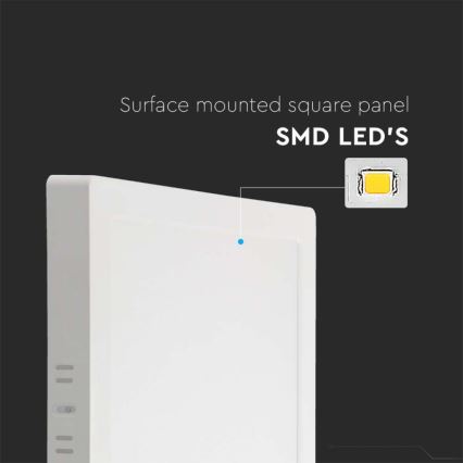 LED Stropna svetilka LED/24W/230V 6500K 28,7x28,7 cm bela