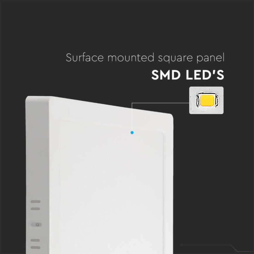 LED Stropna svetilka LED/24W/230V 6500K 28,7x28,7 cm bela