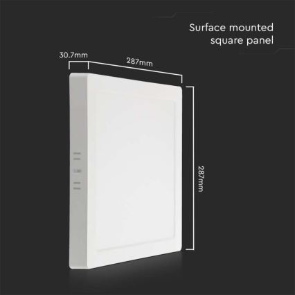 LED Stropna svetilka LED/24W/230V 6500K 28,7x28,7 cm bela