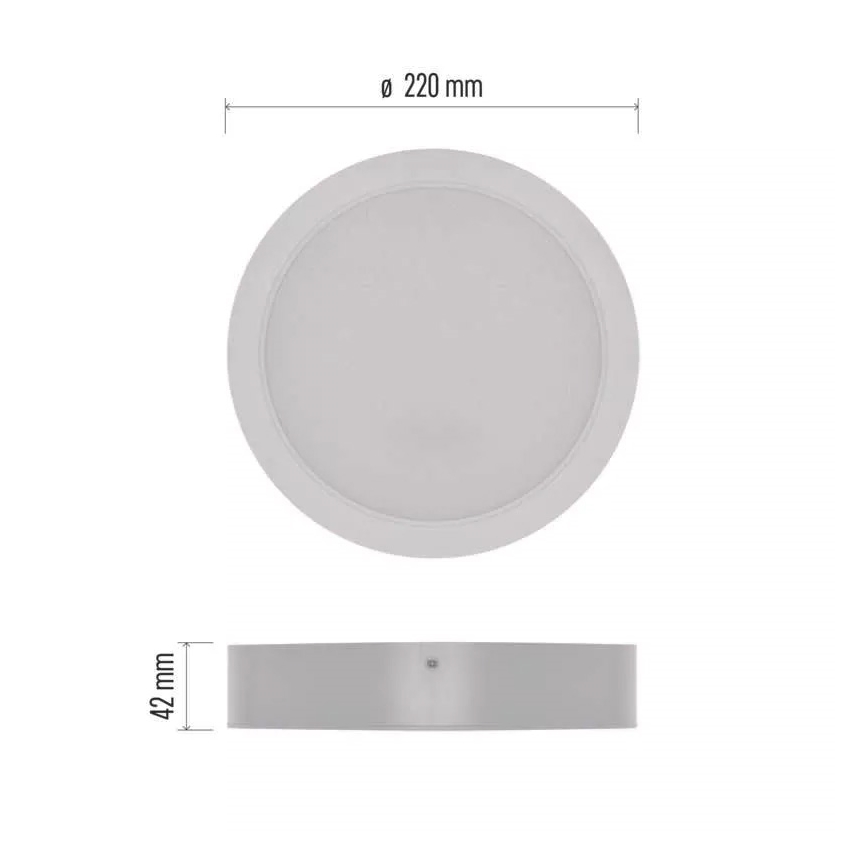 LED stropna svetilka LED/24W/230V premer 22 cm bela