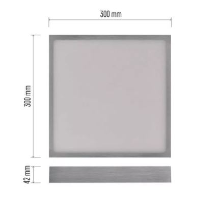 LED Stropna svetilka NEXXO LED/28,5W/230V 3000/3500/4000K 30x30 cm mat krom