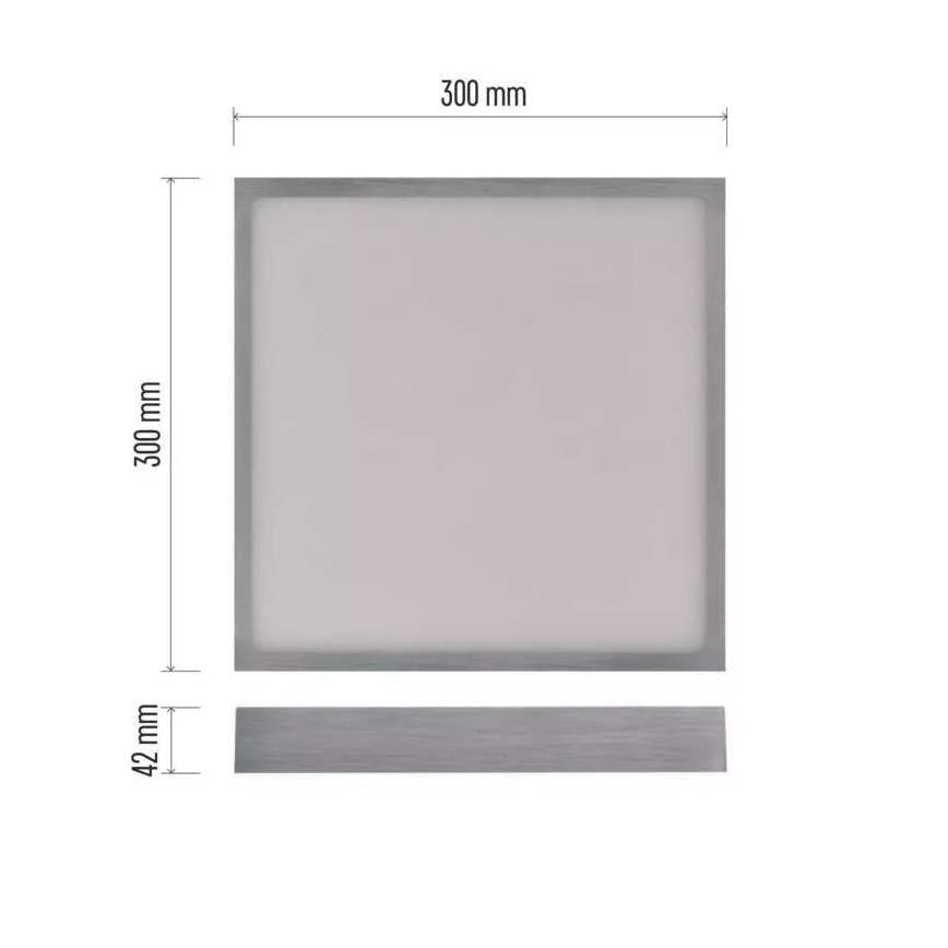 LED Stropna svetilka NEXXO LED/28,5W/230V 3000/3500/4000K 30x30 cm mat krom