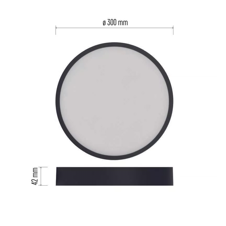 LED Stropna svetilka NEXXO LED/28,5W/230V 3000/3500/4000K pr. 30 cm črna