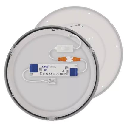 LED Stropna svetilka NEXXO LED/28,5W/230V 3000/3500/4000K pr. 30 cm sijajni krom