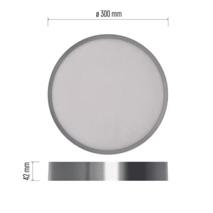 LED Stropna svetilka NEXXO LED/28,5W/230V 3000/3500/4000K pr. 30 cm sijajni krom