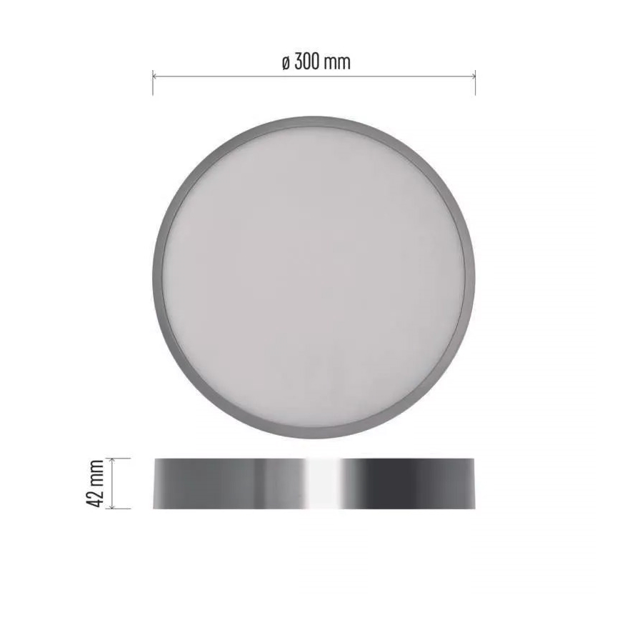 LED Stropna svetilka NEXXO LED/28,5W/230V 3000/3500/4000K pr. 30 cm sijajni krom
