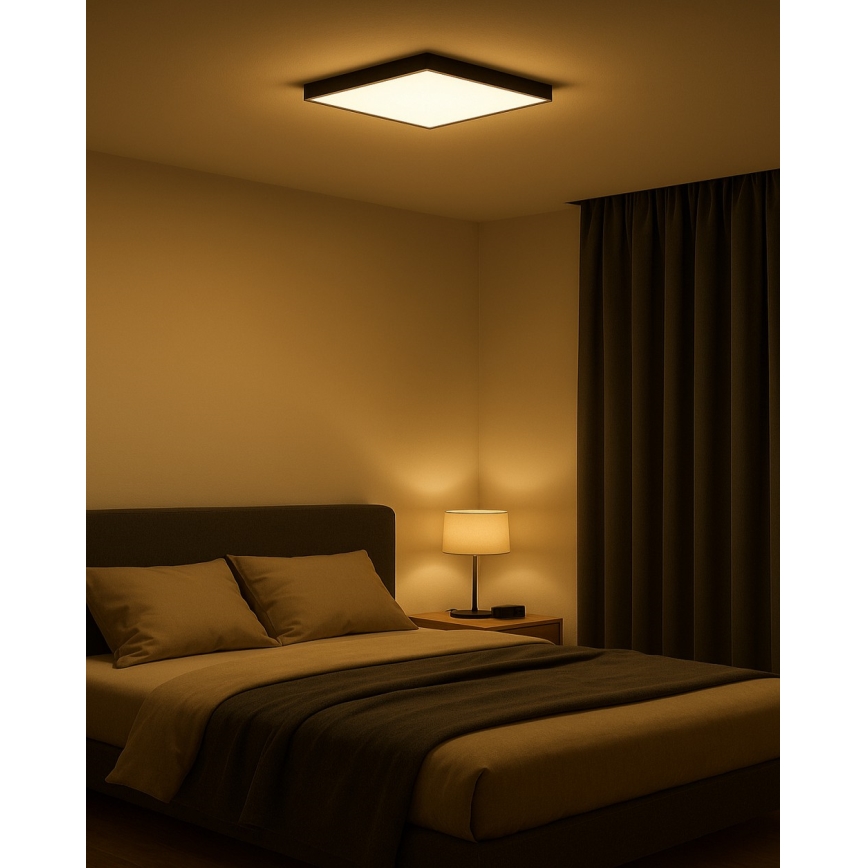 LED stropna svetilka LED/32W/230V 3000/4000/6500K 40x40 cm črna