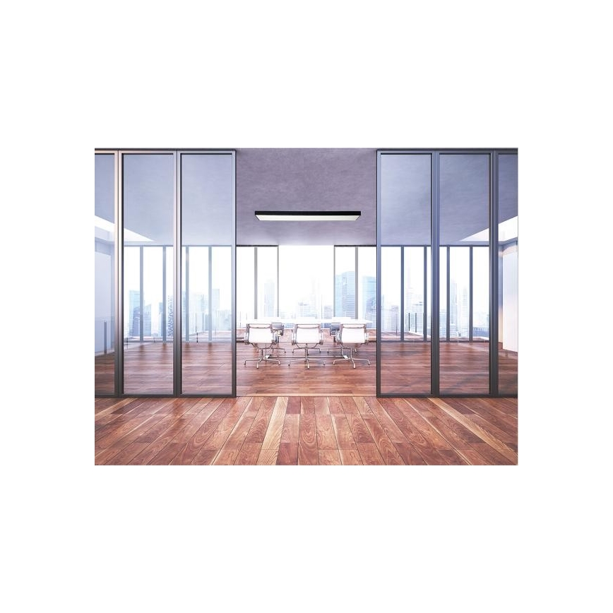 LED Stropna svetilka LED/32W/230V 4000K 120x13 cm črna
