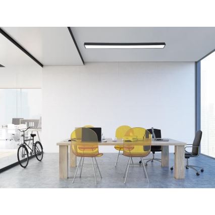 LED Stropna svetilka LED/32W/230V 4000K 120x7 cm črna