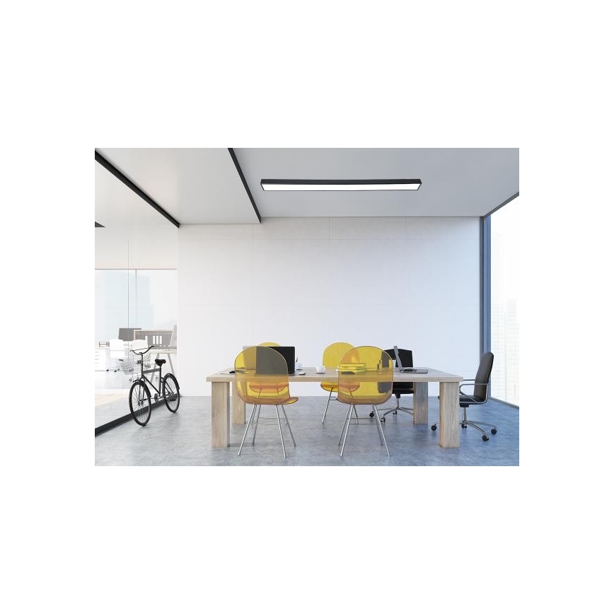 LED Stropna svetilka LED/32W/230V 4000K 120x7 cm črna