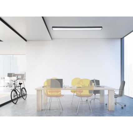 LED Stropna svetilka LED/32W/230V 4000K 120x7 cm črna