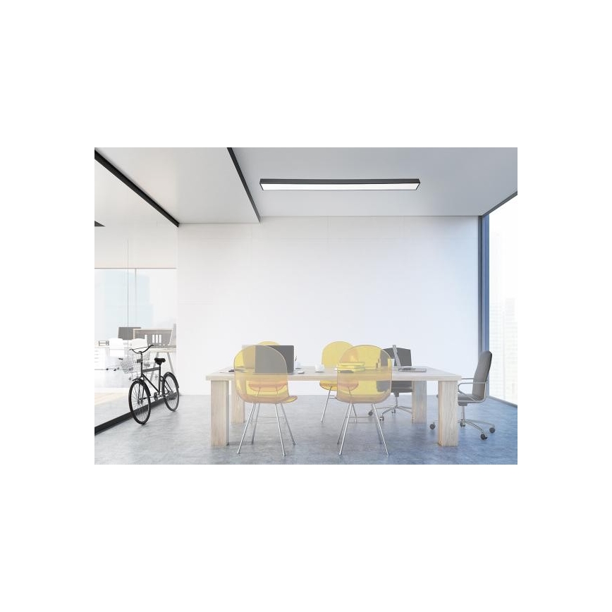 LED Stropna svetilka LED/32W/230V 4000K 120x7 cm črna