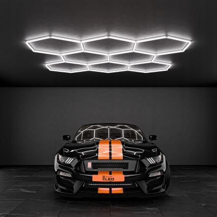 LED stropna svetilka HEXAGON LED/350W/85-265V 6500K 313x298 cm CRI 90 IP44 bela