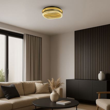 LED stropna svetilka LED/36W/230V Ø 43 cm zlata