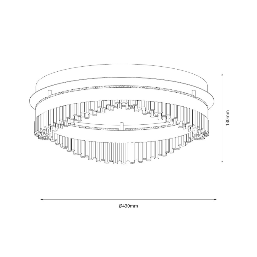 LED stropna svetilka LED/36W/230V Ø 43 cm zlata