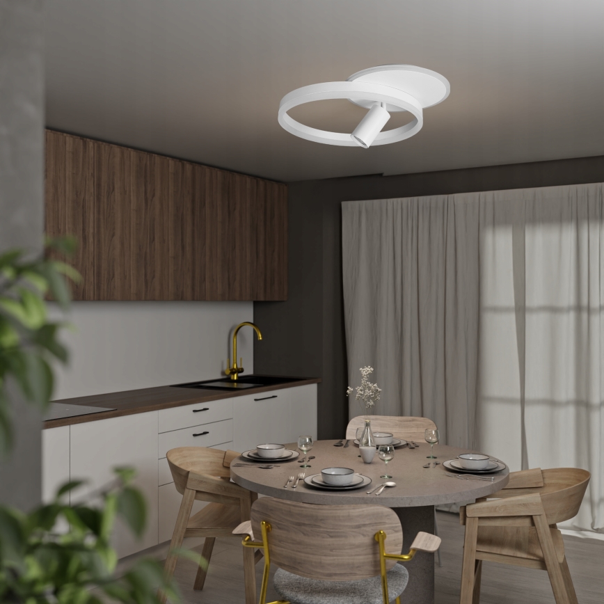 LED stropna svetilka LED/38W/230V + 1xGU10/30W bela