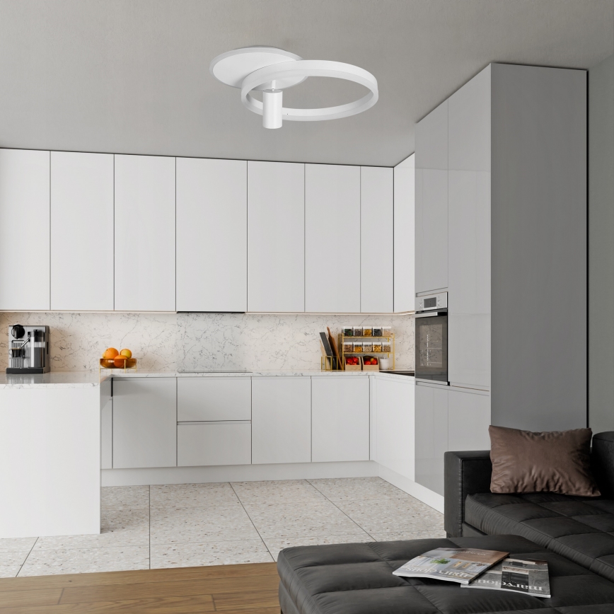 LED stropna svetilka LED/38W/230V + 1xGU10/30W bela