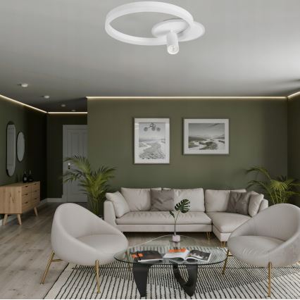 LED stropna svetilka LED/38W/230V + 1xGU10/30W bela