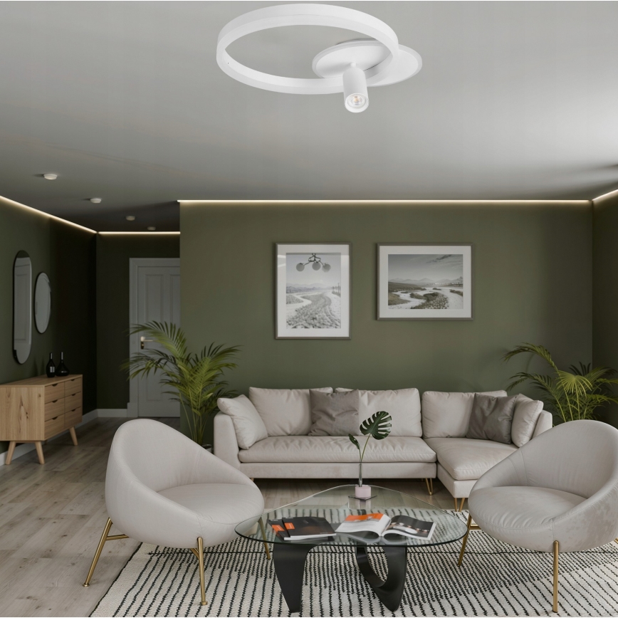 LED stropna svetilka LED/38W/230V + 1xGU10/30W bela