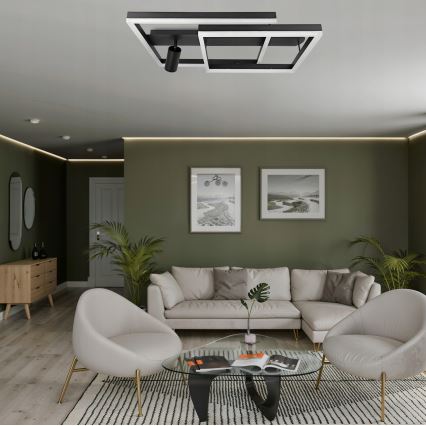 LED stropna svetilka LED/38W/230V + 1xGU10/30W črna