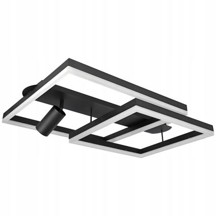 LED stropna svetilka LED/38W/230V + 1xGU10/30W črna
