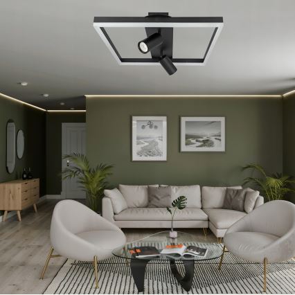 LED stropna svetilka LED/38W/230V + 2xGU10/30W črna