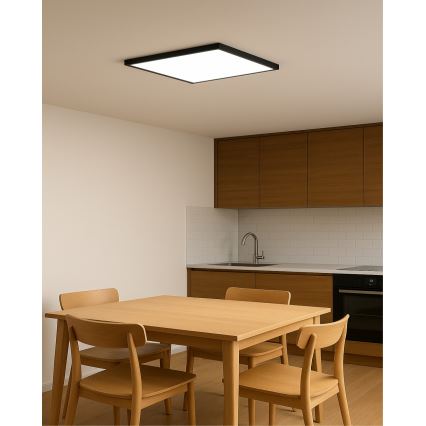 LED stropna svetilka LED/40W/230V 3000/4000/6500K 50x50 cm črna