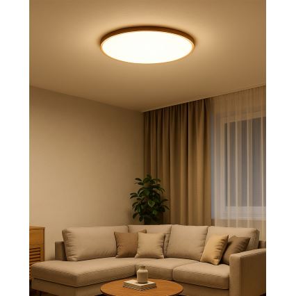 LED stropna svetilka LED/40W/230V 3000/4000/6500K, premer 50 cm, bež
