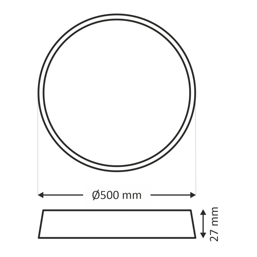 LED stropna svetilka LED/40W/230V 3000/4000/6500K, premer 50 cm, bež