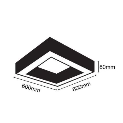LED Stropna svetilka LED/40W/230V 4000K 60x60 cm