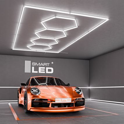 LED stropna svetilka HEXAGON LED/426W/85-265V 6500K 484x243 cm CRI 90 IP44 bela