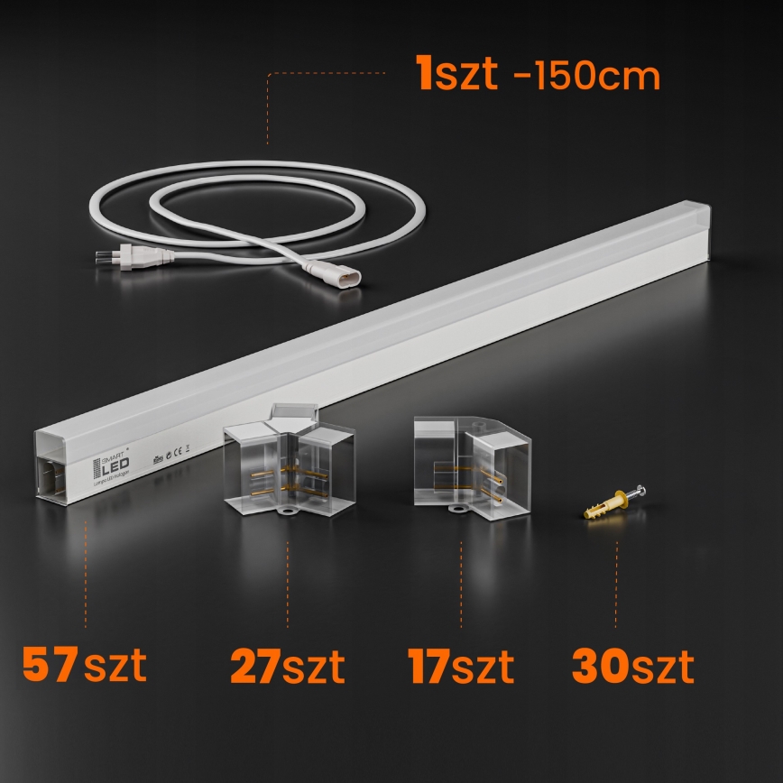 LED stropna svetilka HEXAGON LED/456W/85-265V 6500K 522x298 cm CRI 90 IP54 bela