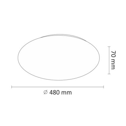 LED Stropna svetilka LED/45W/230V 3000K/4000K/6400K pr. 48 cm bela