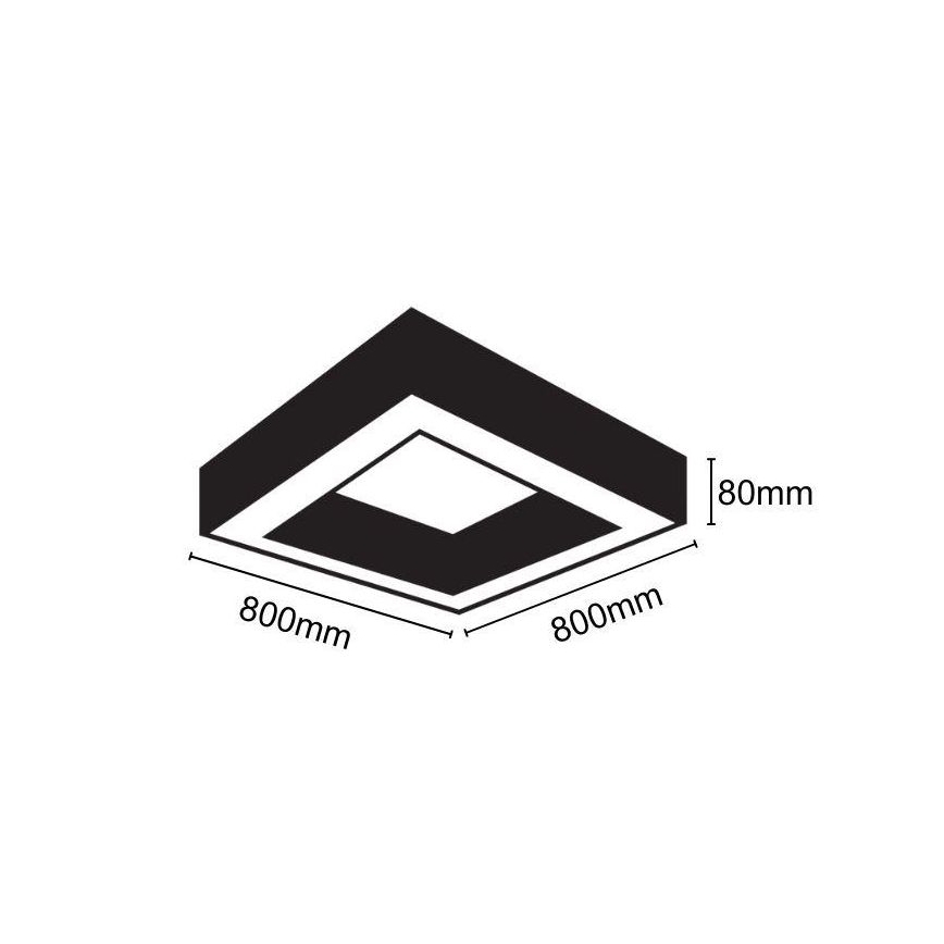 LED Stropna svetilka LED/55W/230V 4000K 80x80 cm